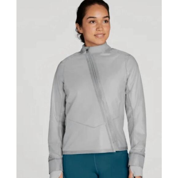 HOKA ONE ONE Performance Shield Running Windbreaker Jacket Gray Small - Picture 1 of 11